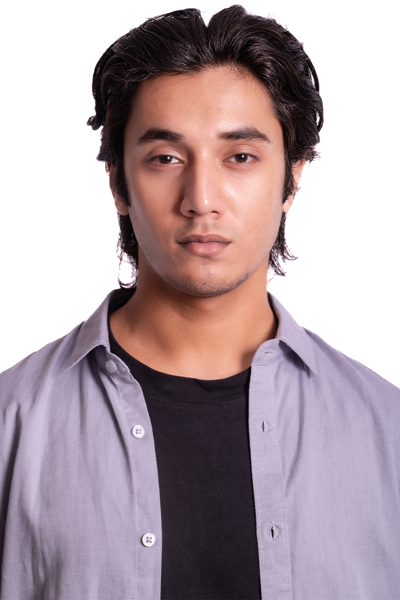 Cozy Linen Shirt (Haze Blue)