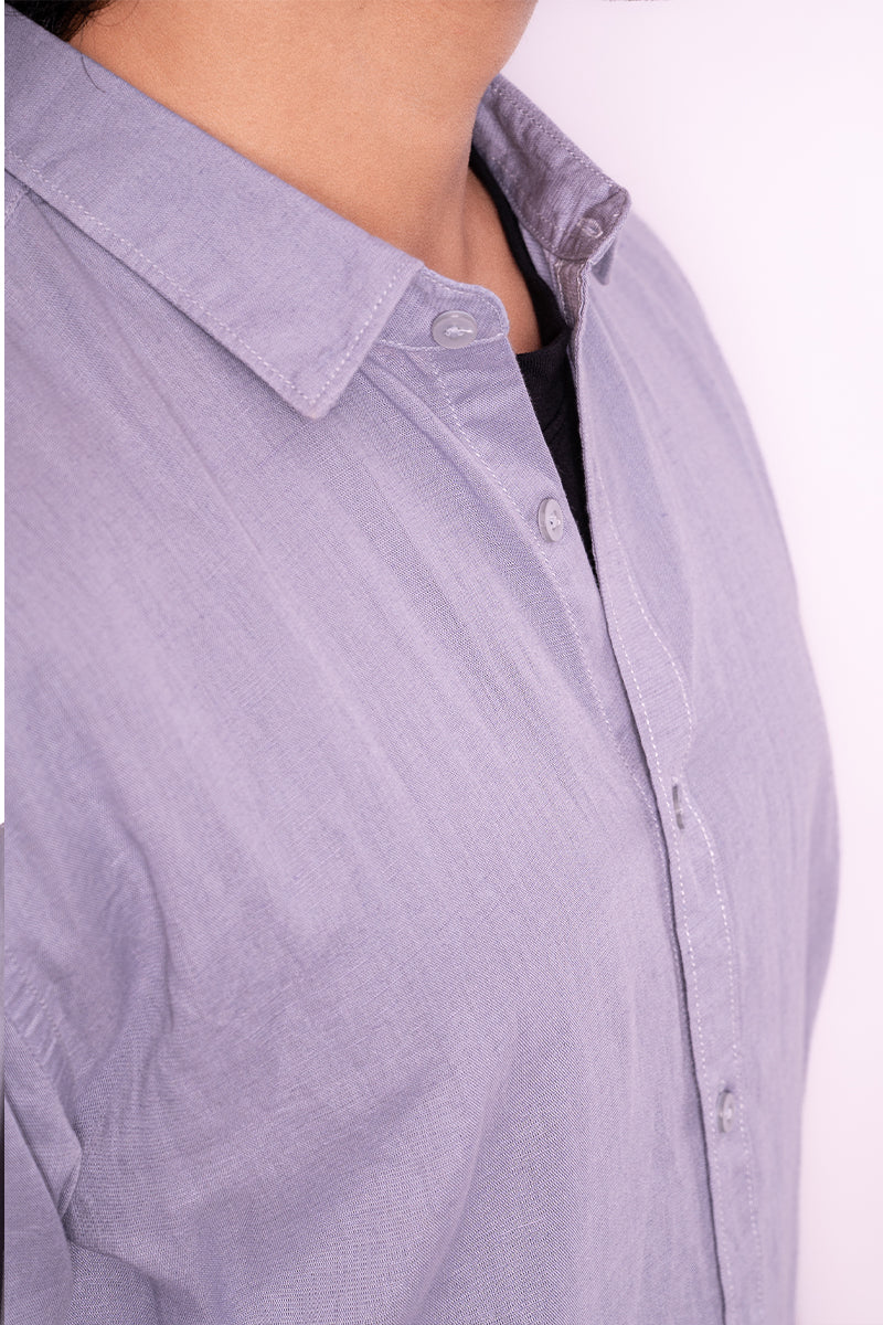 Cozy Linen Shirt (Haze Blue)