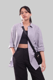 Luxe Linen Shirt (Haze Blue)